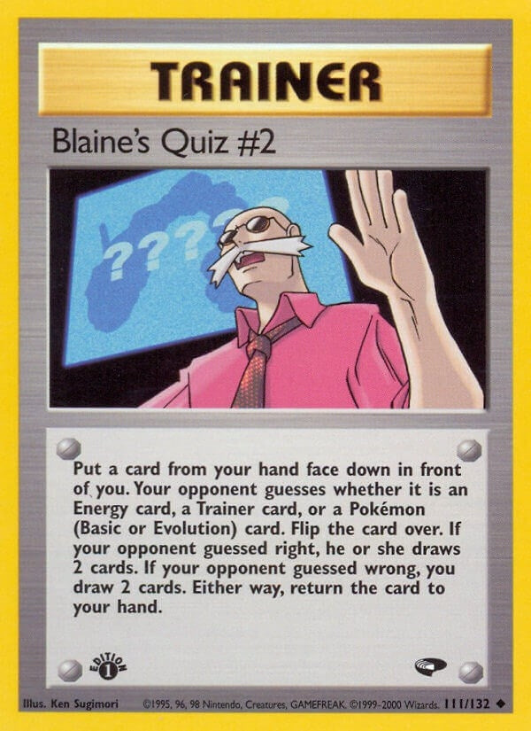 Image for Blaine's Quiz #2 (111/132) [Gym Challenge] - Pokemon
