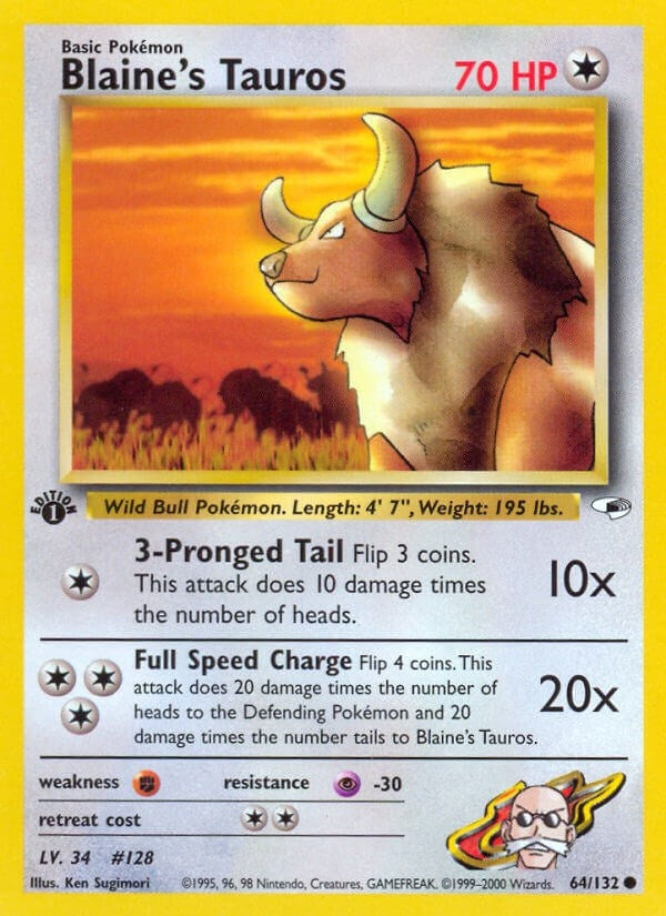 Image for Blaine's Tauros (064/132) [Gym Heroes] - Pokemon