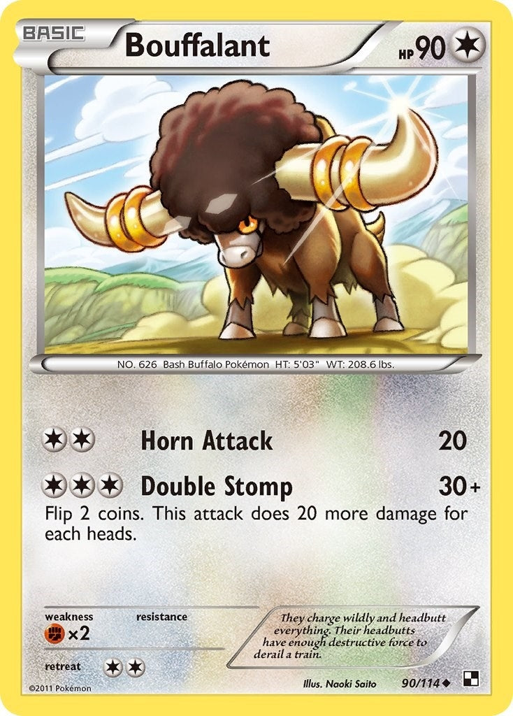 Image for Bouffalant (90) (90/114) [Black and White] - Pokemon