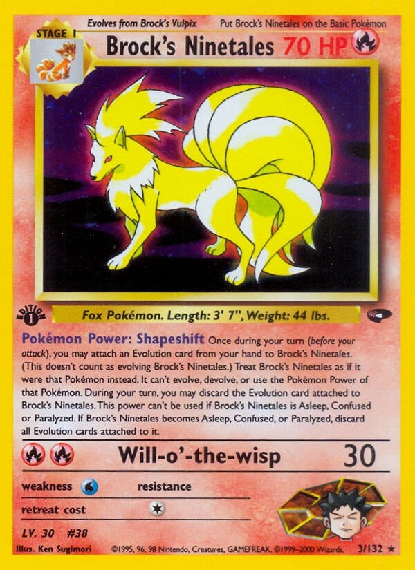 Image for Brock's Ninetales (003/132) [Gym Challenge] - Pokemon