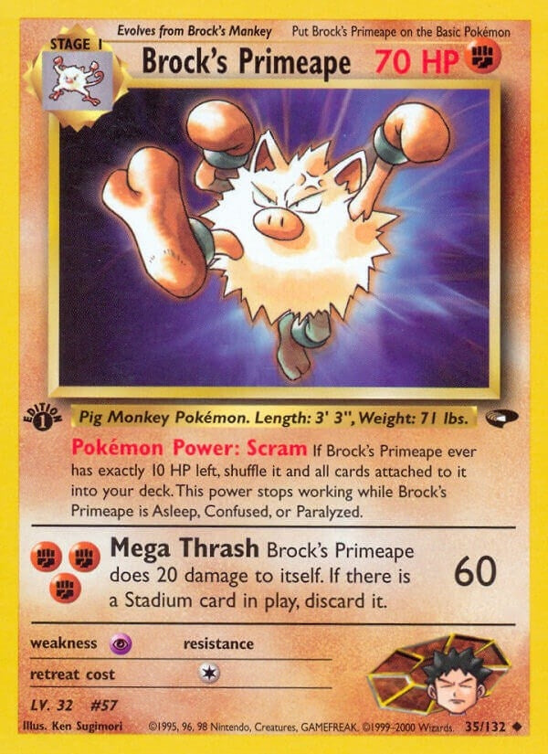 Image for Brock's Primeape (035/132) [Gym Challenge] - Pokemon