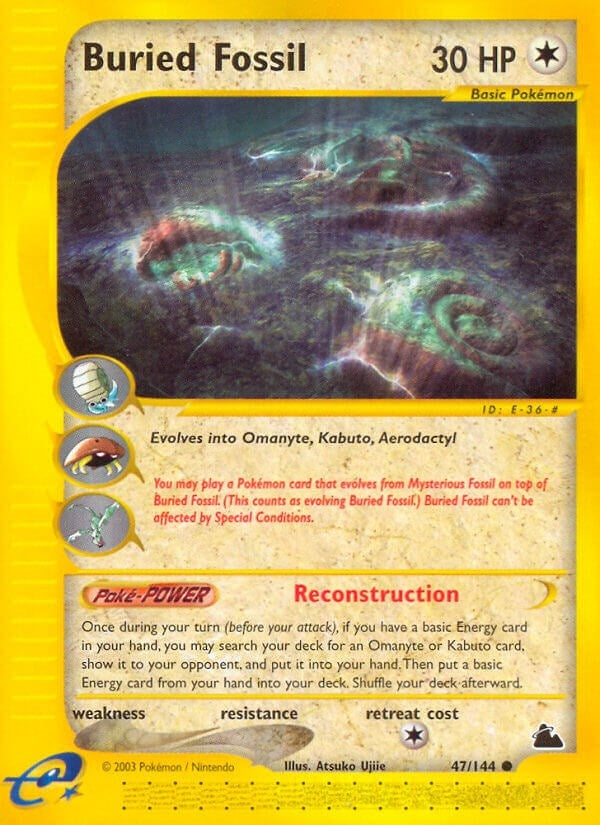 Image for Buried Fossil (047/144) [Skyridge] - Pokemon