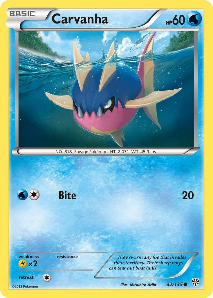 Image for Carvanha (32/135) [Plasma Storm] - Pokemon