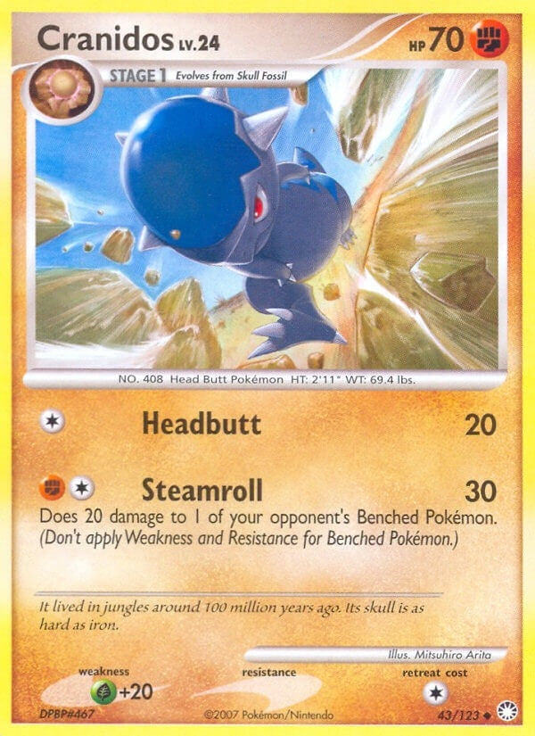 Image for Cranidos (43/123) [Mysterious Treasures] - Pokemon