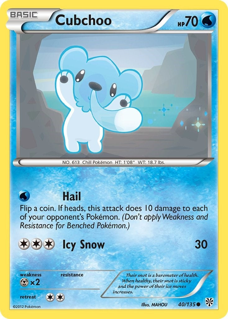 Image for Cubchoo (40/135) [Plasma Storm] - Pokemon
