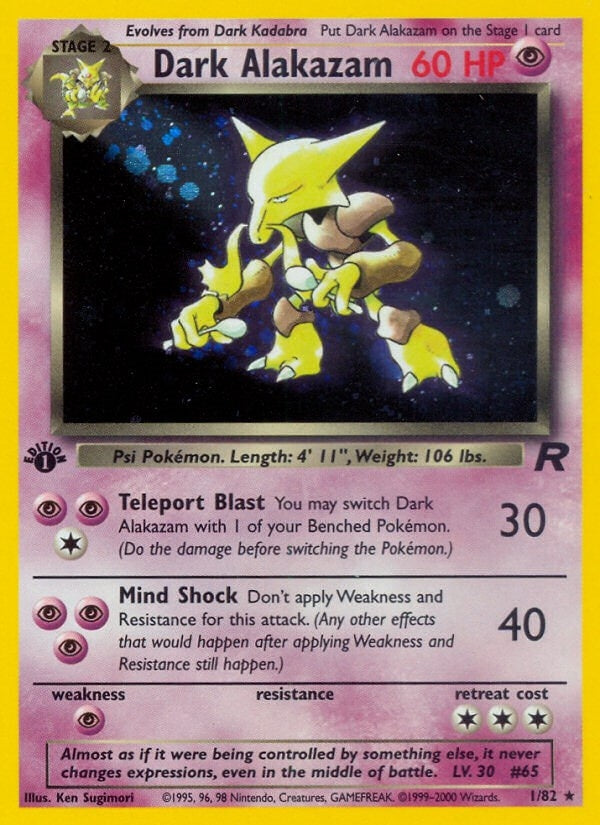 Image for Dark Alakazam (1) (01/82) [Team Rocket] - Pokemon