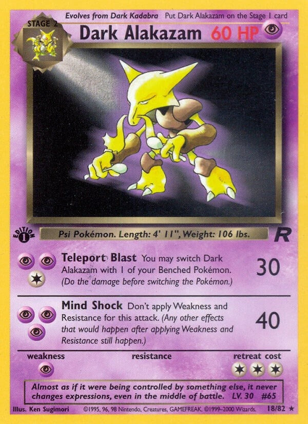 Image for Dark Alakazam (18) (18/82) [Team Rocket] - Pokemon