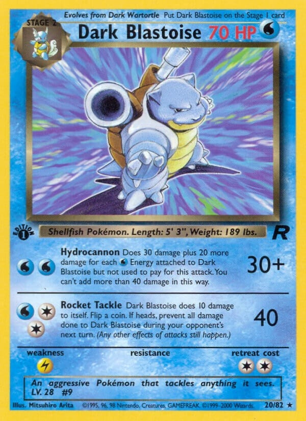 Image for Dark Blastoise (20) (20/82) [Team Rocket] - Pokemon