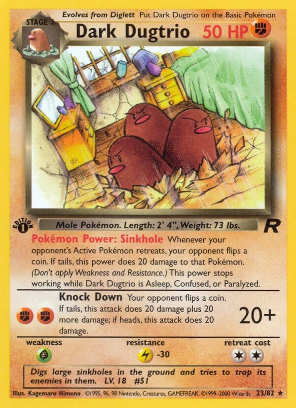 Image for Dark Dugtrio (23) (23/82) [Team Rocket] - Pokemon