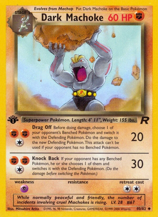 Image for Dark Machoke (40/82) [Team Rocket] - Pokemon