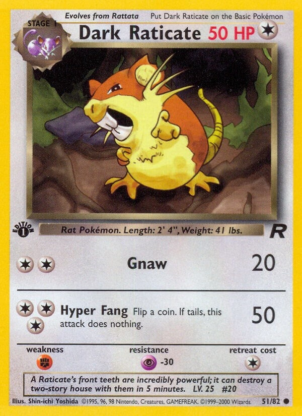 Image for Dark Raticate (51/82) [Team Rocket] - Pokemon