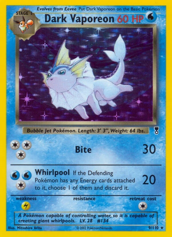 Image for Dark Vaporeon (009/110) [Legendary Collection] - Pokemon