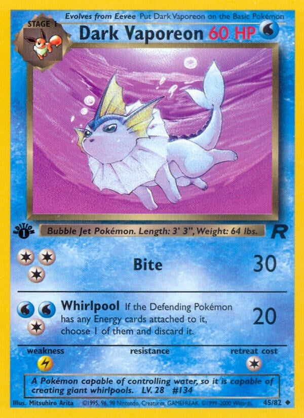 Image for Dark Vaporeon (45/82) [Team Rocket] - Pokemon