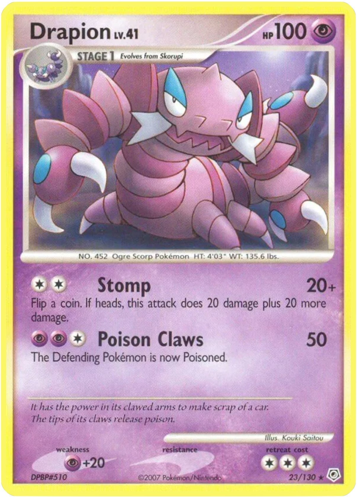 Image for Drapion (23/130) [Diamond and Pearl] - Pokemon