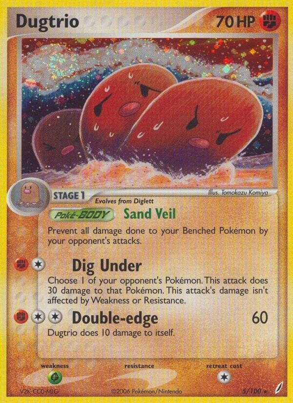 Image for Dugtrio (5/100) [Crystal Guardians] - Pokemon