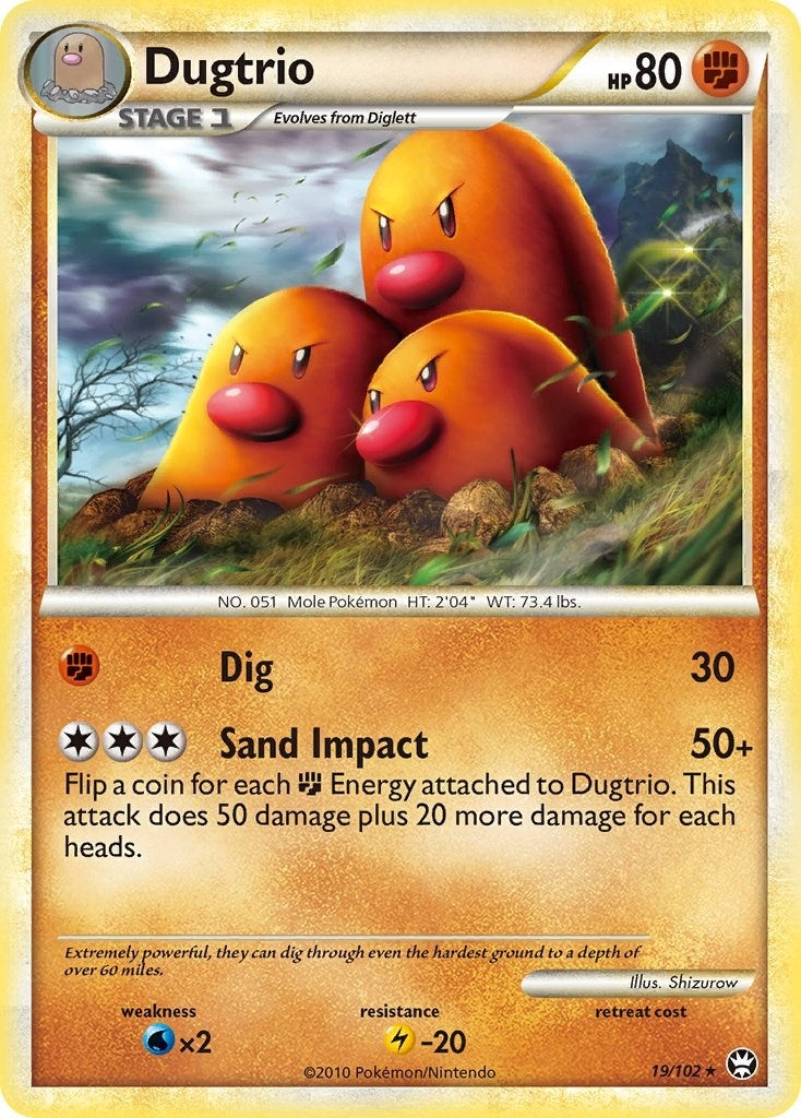 Image for Dugtrio (19/102) [Triumphant] - Pokemon