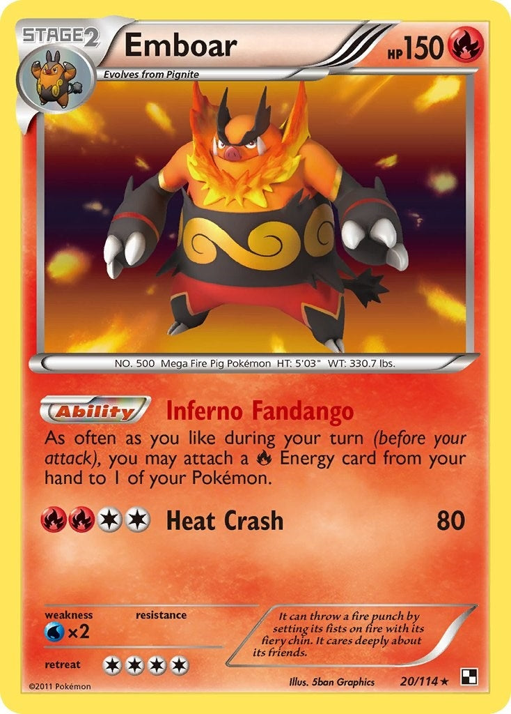 Image for Emboar (20) (20/114) [Black and White] - Pokemon