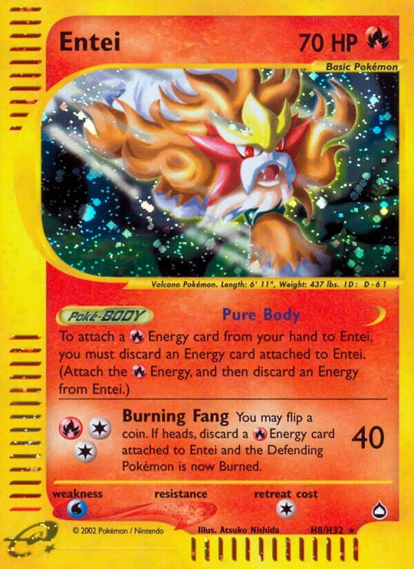 Image for Entei (H8) (H08/H32) [Aquapolis] - Pokemon
