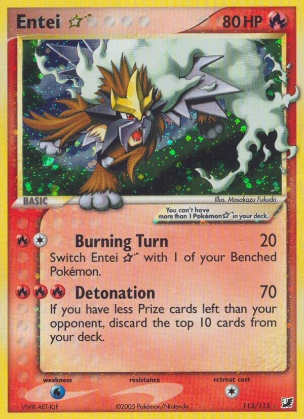Image for Entei Star (113/115) [Unseen Forces] - Pokemon