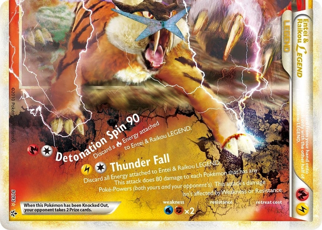 Image for Entei & Raikou Legend (bottom) (91/95) [Unleashed] - Pokemon