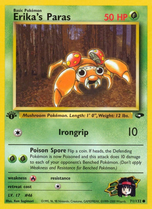 Image for Erika's Paras (071/132) [Gym Challenge] - Pokemon