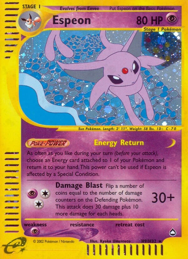 Image for Espeon (H9) (H09/H32) [Aquapolis] - Pokemon