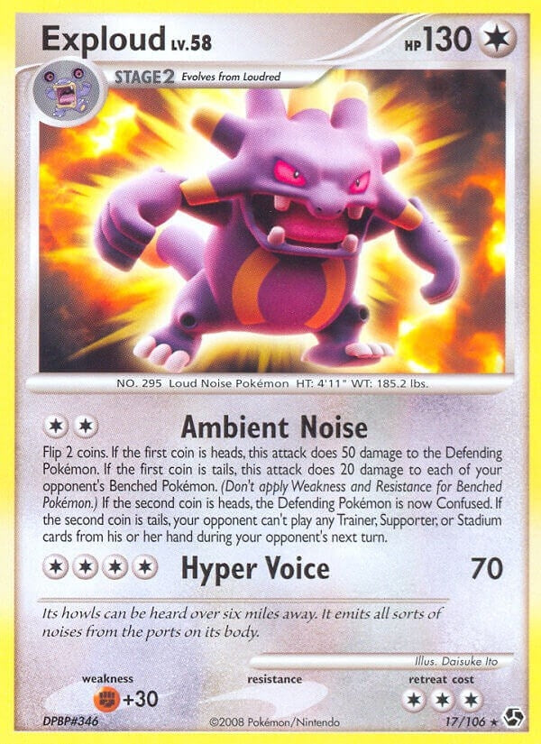 Image for Exploud (17/106) [Great Encounters] - Pokemon