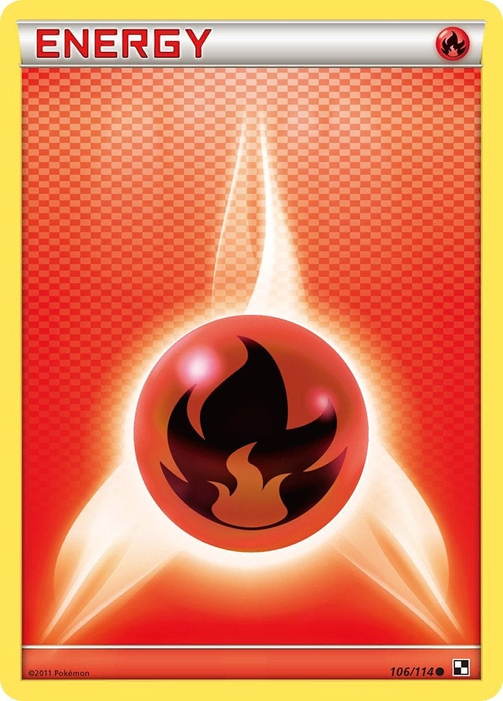 Image for Fire Energy (106/114) [Black and White] - Pokemon