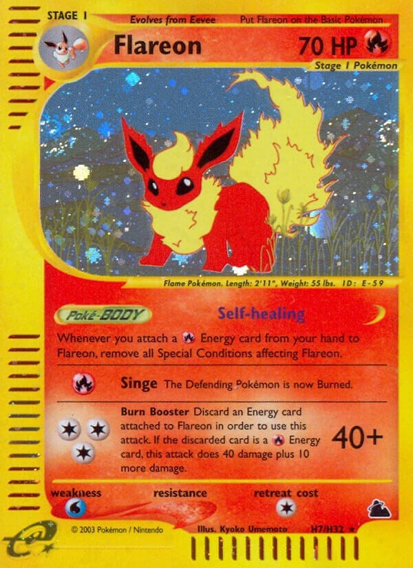 Image for Flareon (H7) (H07/H32) [Skyridge] - Pokemon