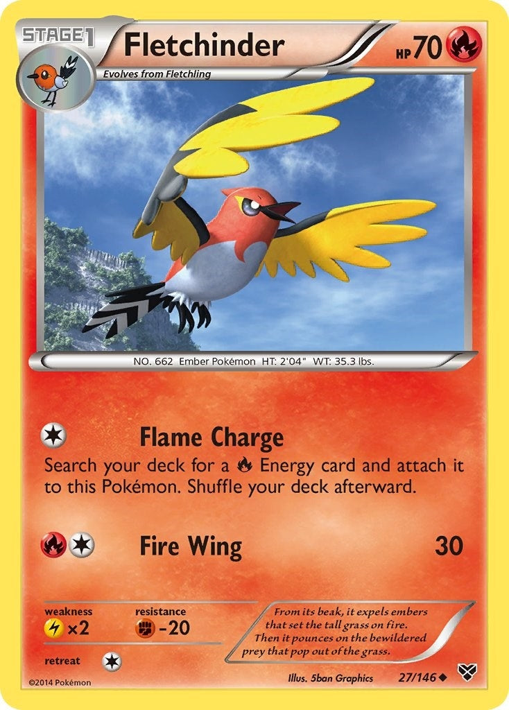 Image for Fletchinder (27/146) [XY Base Set] - Pokemon