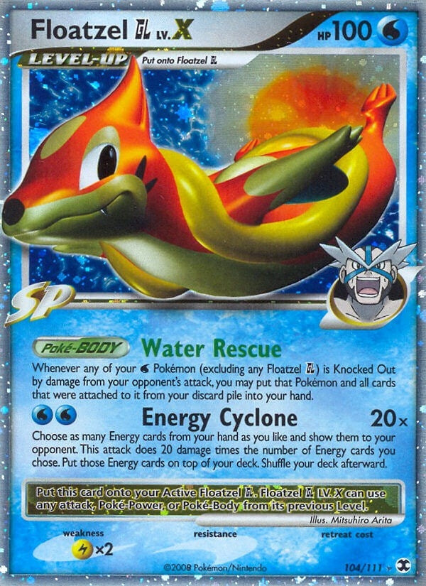 Image for Floatzel GL Lv.X (104/111) [Rising Rivals] - Pokemon