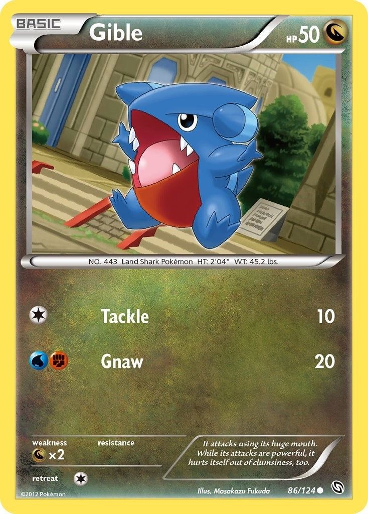 Image for Gible (86) (86/124) [Dragons Exalted] - Pokemon
