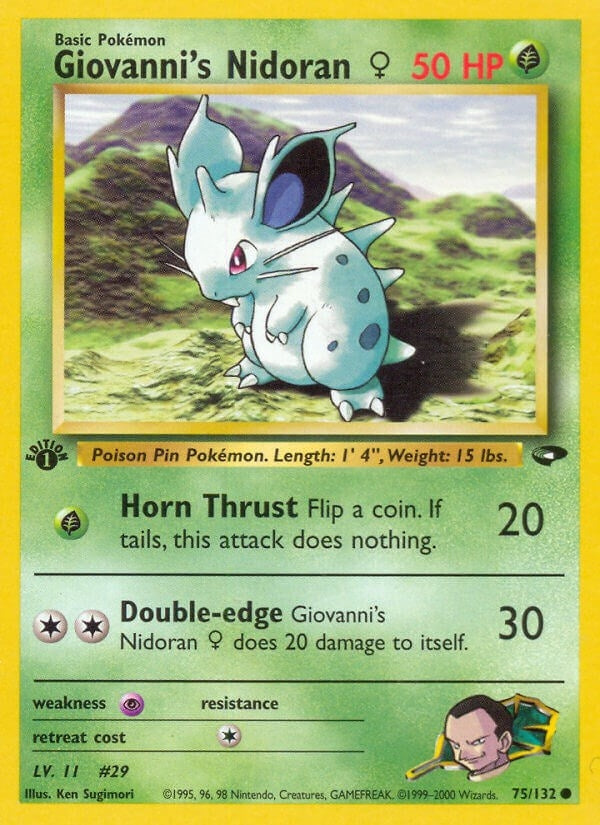 Image for Giovanni's Nidoran F (075/132) [Gym Challenge] - Pokemon