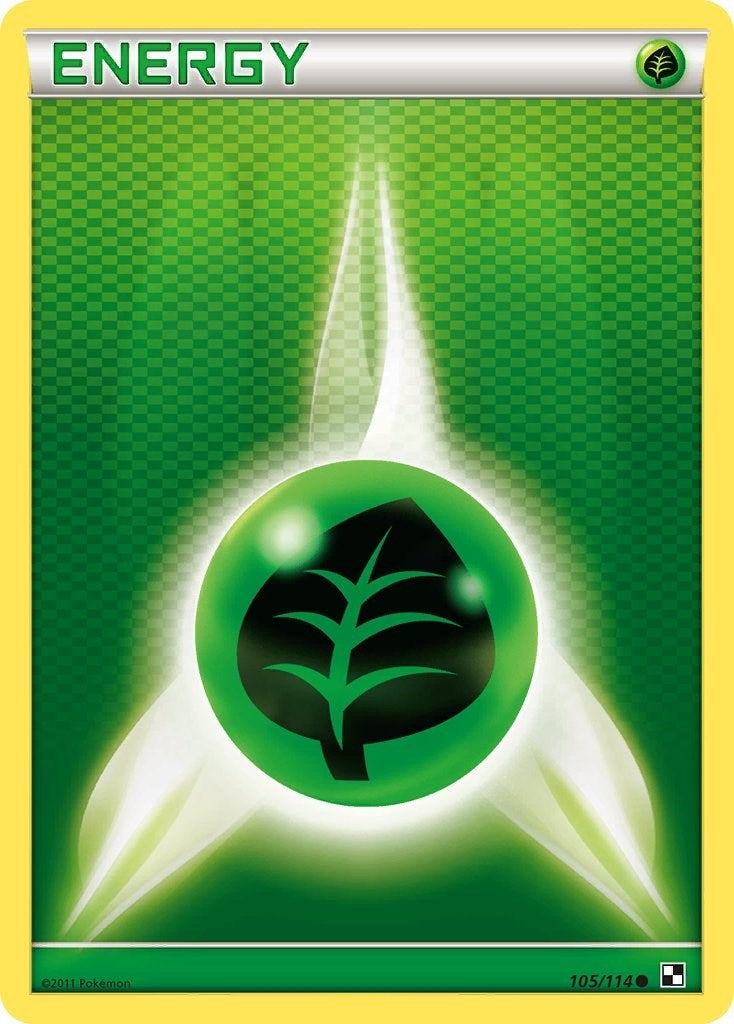 Image for Grass Energy (105/114) [Black and White] - Pokemon