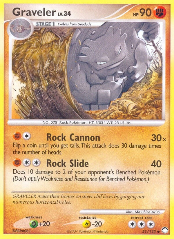 Image for Graveler (51/123) [Mysterious Treasures] - Pokemon