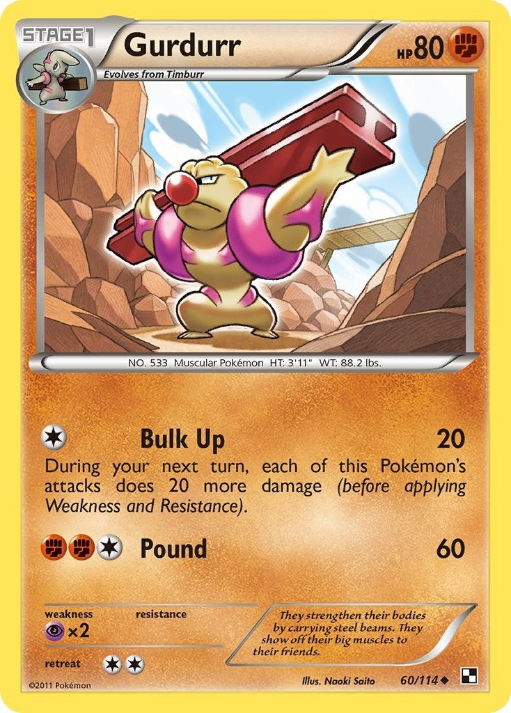 Image for Gurdurr (60/114) [Black and White] - Pokemon