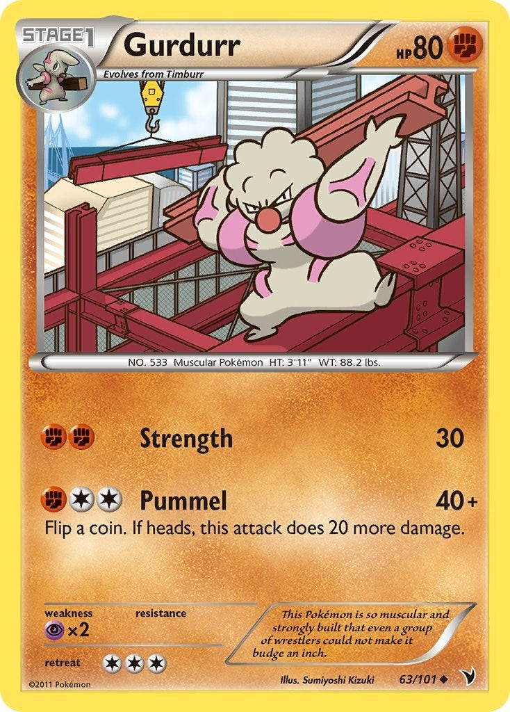 Image for Gurdurr (63/101) [Noble Victories] - Pokemon