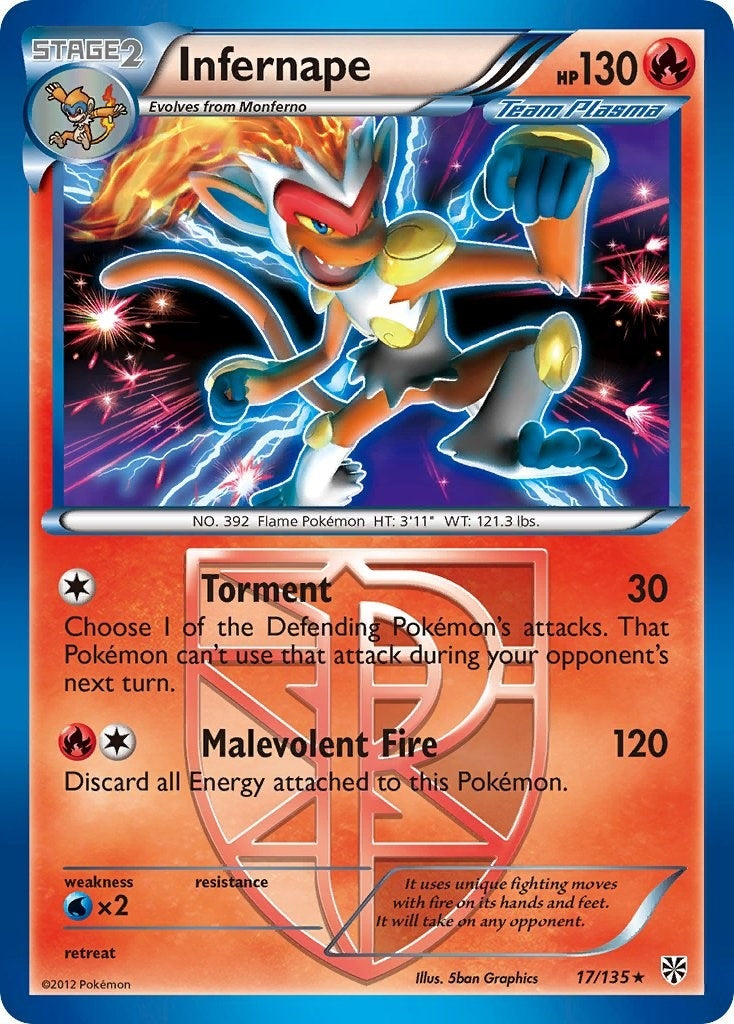 Image for Infernape (Team Plasma) (17/135) [Plasma Storm] - Pokemon