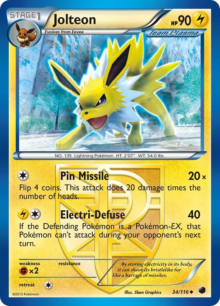 Image for Jolteon (Team Plasma) (34/116) [Plasma Freeze] - Pokemon