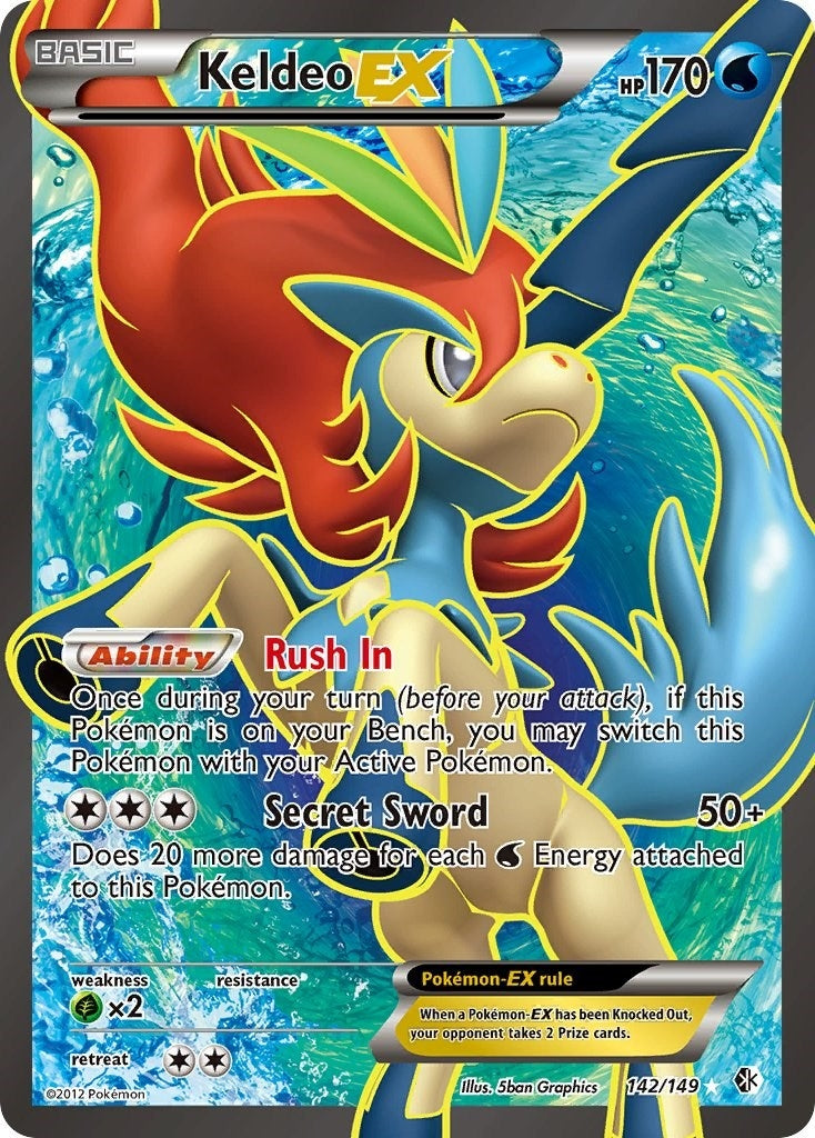 Image for Keldeo EX (142 Full Art) (142/149) [Boundaries Crossed] - Pokemon
