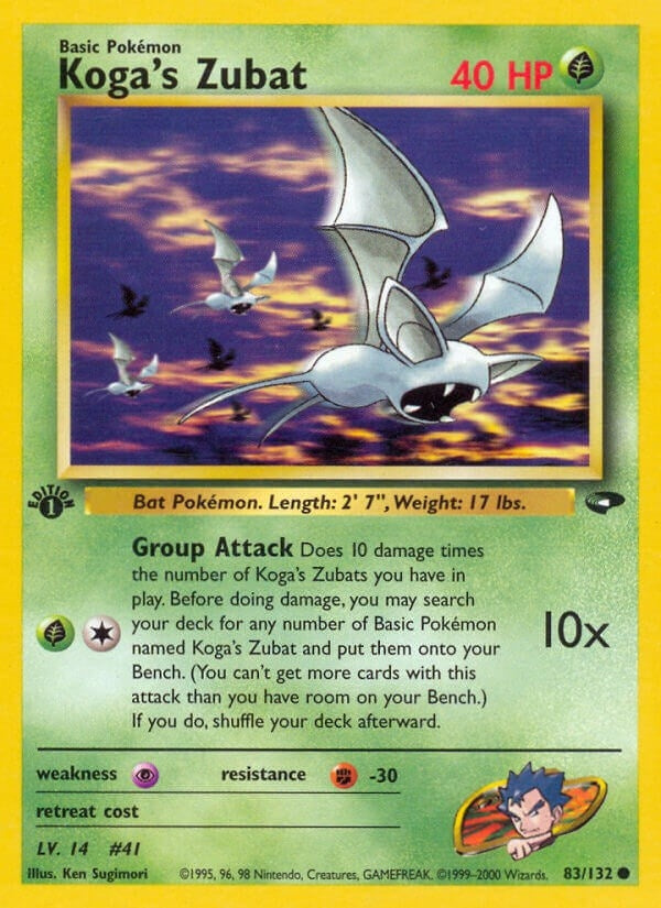 Image for Koga's Zubat (083/132) [Gym Challenge] - Pokemon
