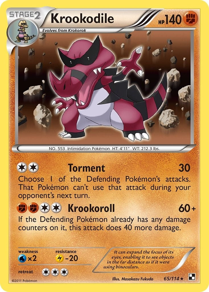 Image for Krookodile (65/114) [Black and White] - Pokemon