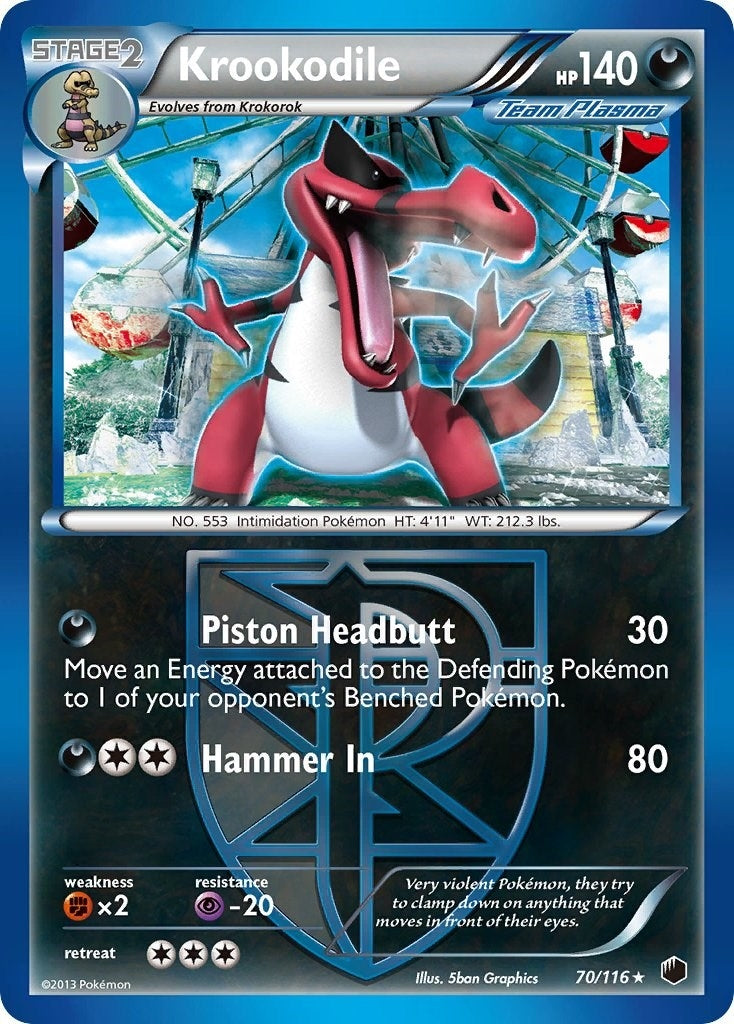 Image for Krookodile (Team Plasma) (70/116) [Plasma Freeze] - Pokemon