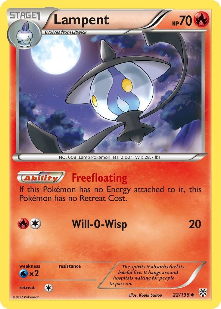 Image for Lampent (22/135) [Plasma Storm] - Pokemon