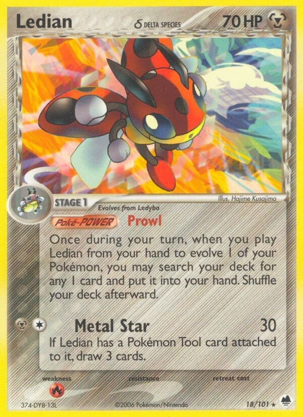 Image for Ledian (Delta Species) (18/101) [Dragon Frontiers] - Pokemon
