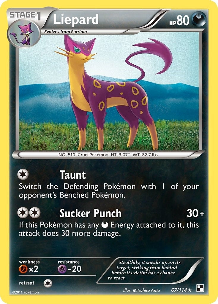 Image for Liepard (67/114) [Black and White] - Pokemon