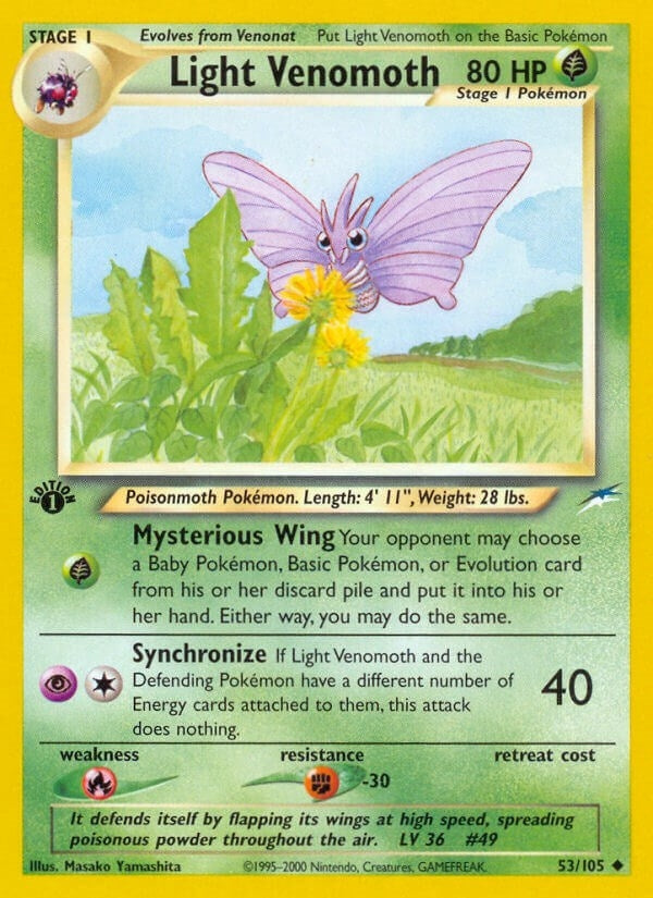 Image for Light Venomoth (053/105) [Neo Destiny] - Pokemon