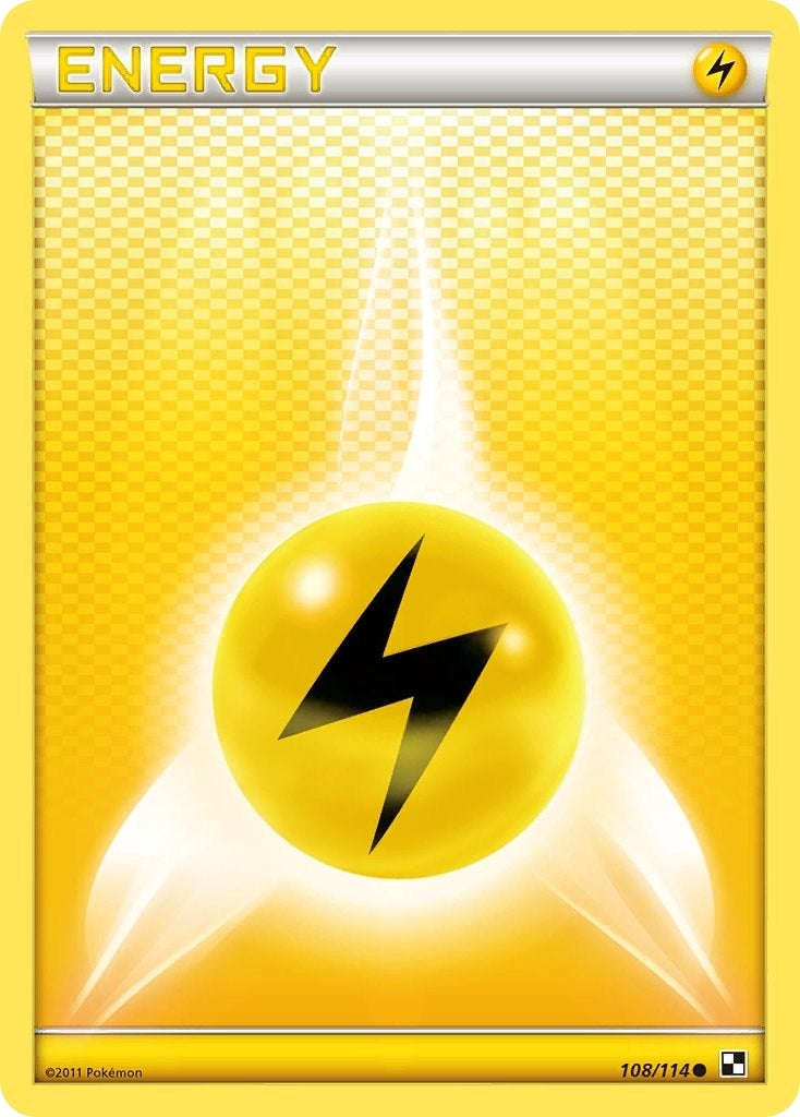 Image for Lightning Energy (108/114) [Black and White] - Pokemon