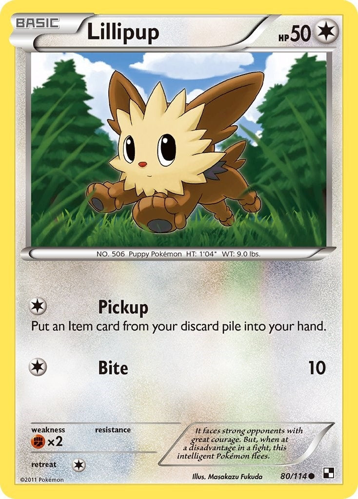 Image for Lillipup (80) (80/114) [Black and White] - Pokemon