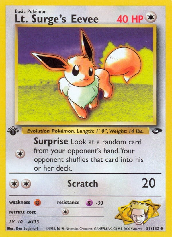 Image for Lt. Surge's Eevee (051/132) [Gym Challenge] - Pokemon